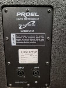 Ref 2541 Proel Edge SP121 Sub 3